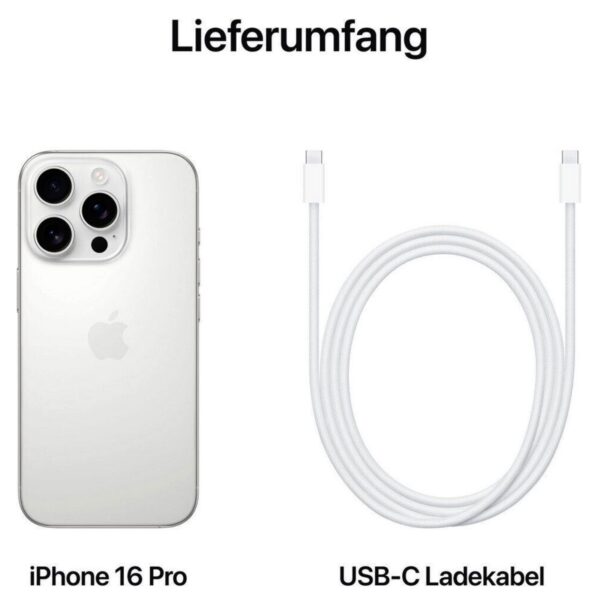 Apple iPhone 16 Pro 128GB Titan Weiß Neuware / OVP – Bild 7